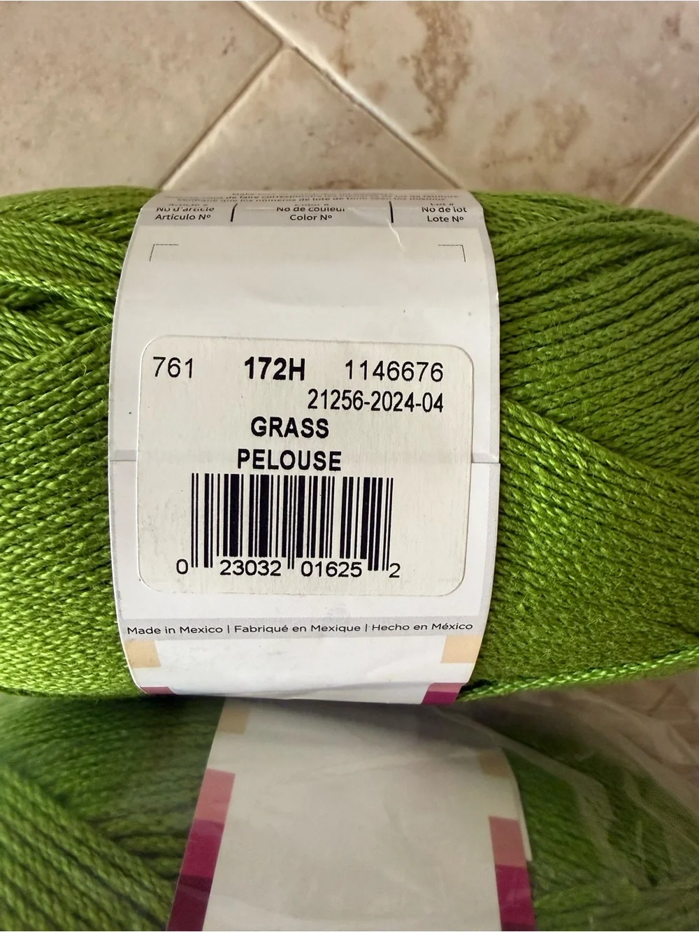 Lion Brand 24/7 Cotton Yarn - Bright Green - Grass
